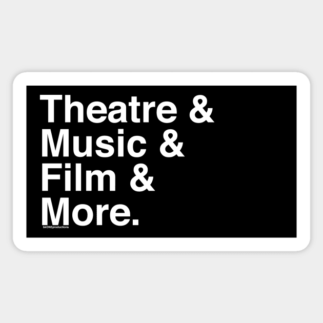 theatre&film&music&bkONE Sticker by Pop Centralists